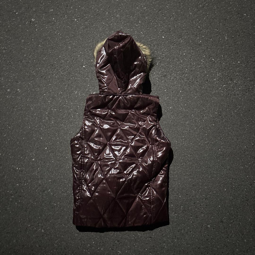 y2k archive 平成 00s ファーダウンベスト 平成 お兄系 光沢