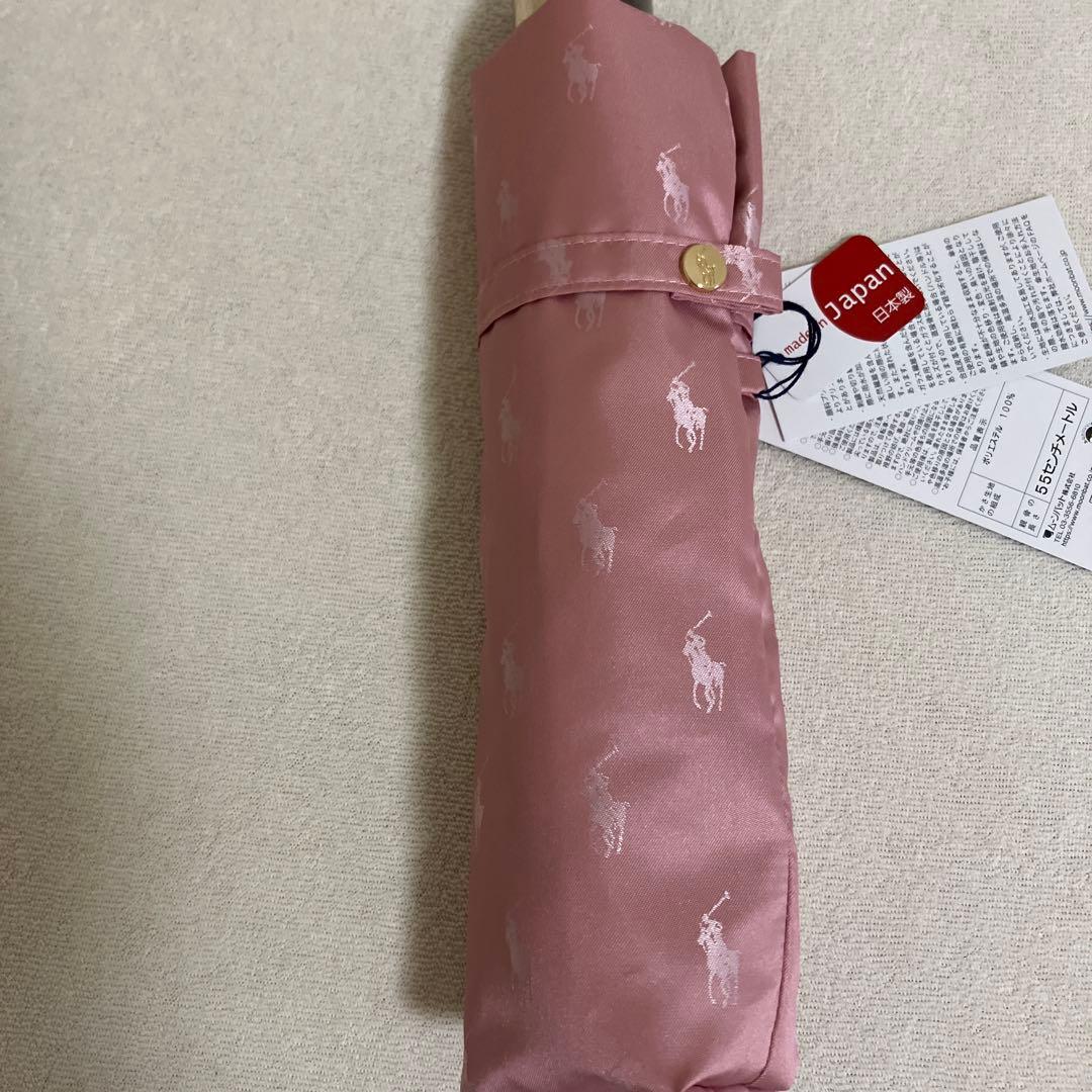 ラルフローレン☆雨天専用折りたたみ傘　ピンク