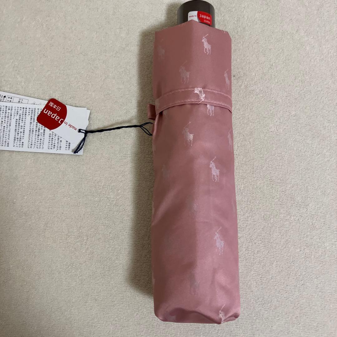 ラルフローレン☆雨天専用折りたたみ傘　ピンク