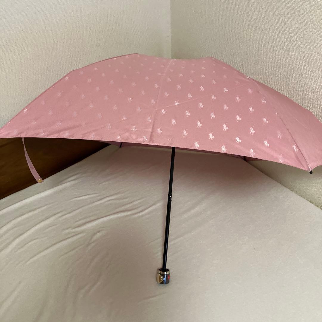 ラルフローレン☆雨天専用折りたたみ傘　ピンク