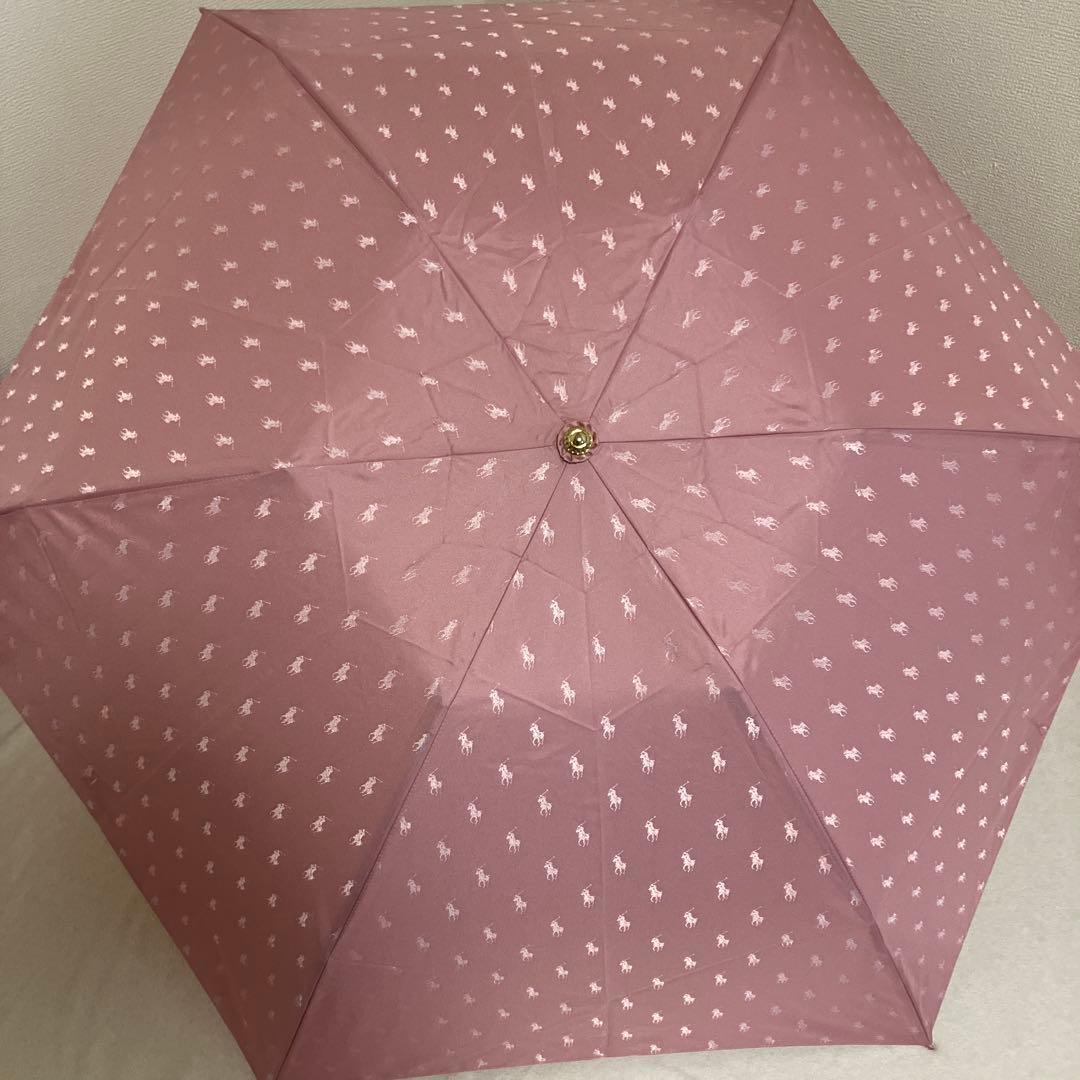 ラルフローレン☆雨天専用折りたたみ傘　ピンク