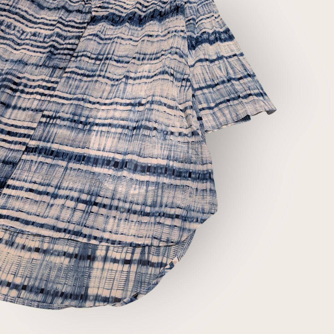 壺草苑　藍染　チュニック　ロングシャツ　天然藍灰汁発酵建　日本製　羽織り