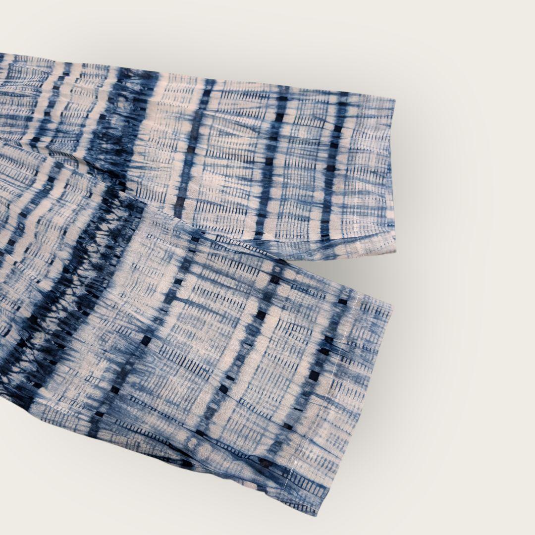 壺草苑　藍染　チュニック　ロングシャツ　天然藍灰汁発酵建　日本製　羽織り