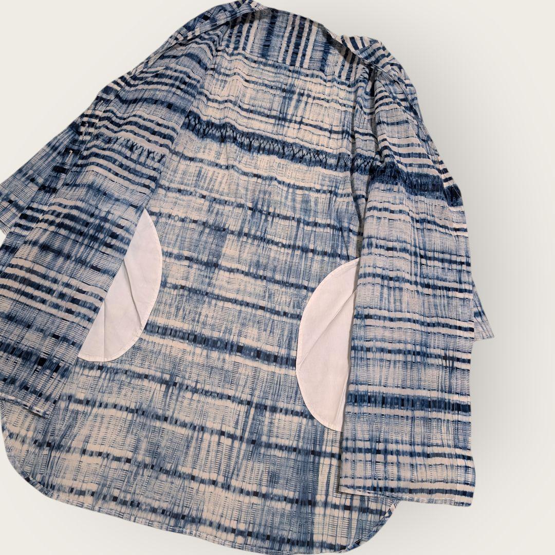 壺草苑　藍染　チュニック　ロングシャツ　天然藍灰汁発酵建　日本製　羽織り