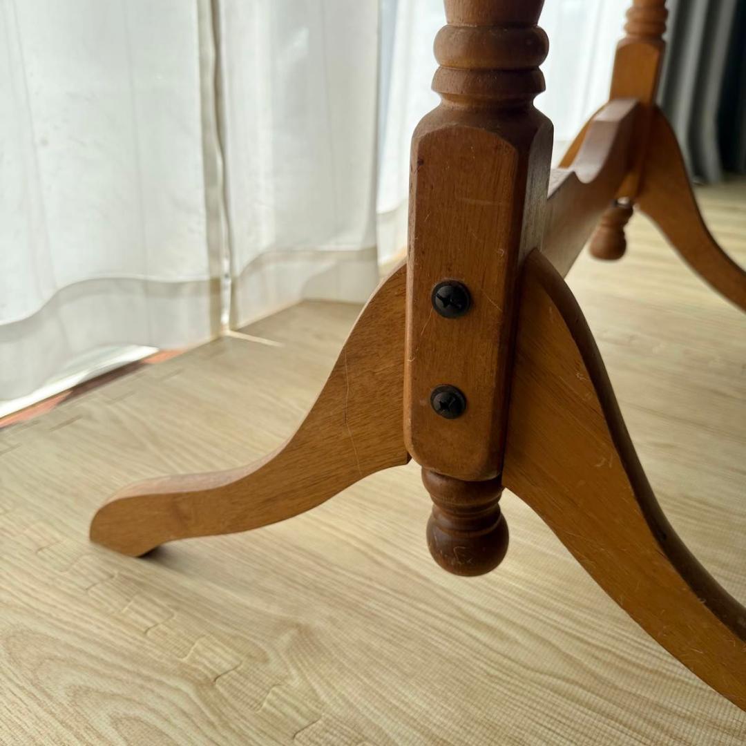 【送料込み】アンティーク　木製スタンドミラー　脚付き　姿見　822-5