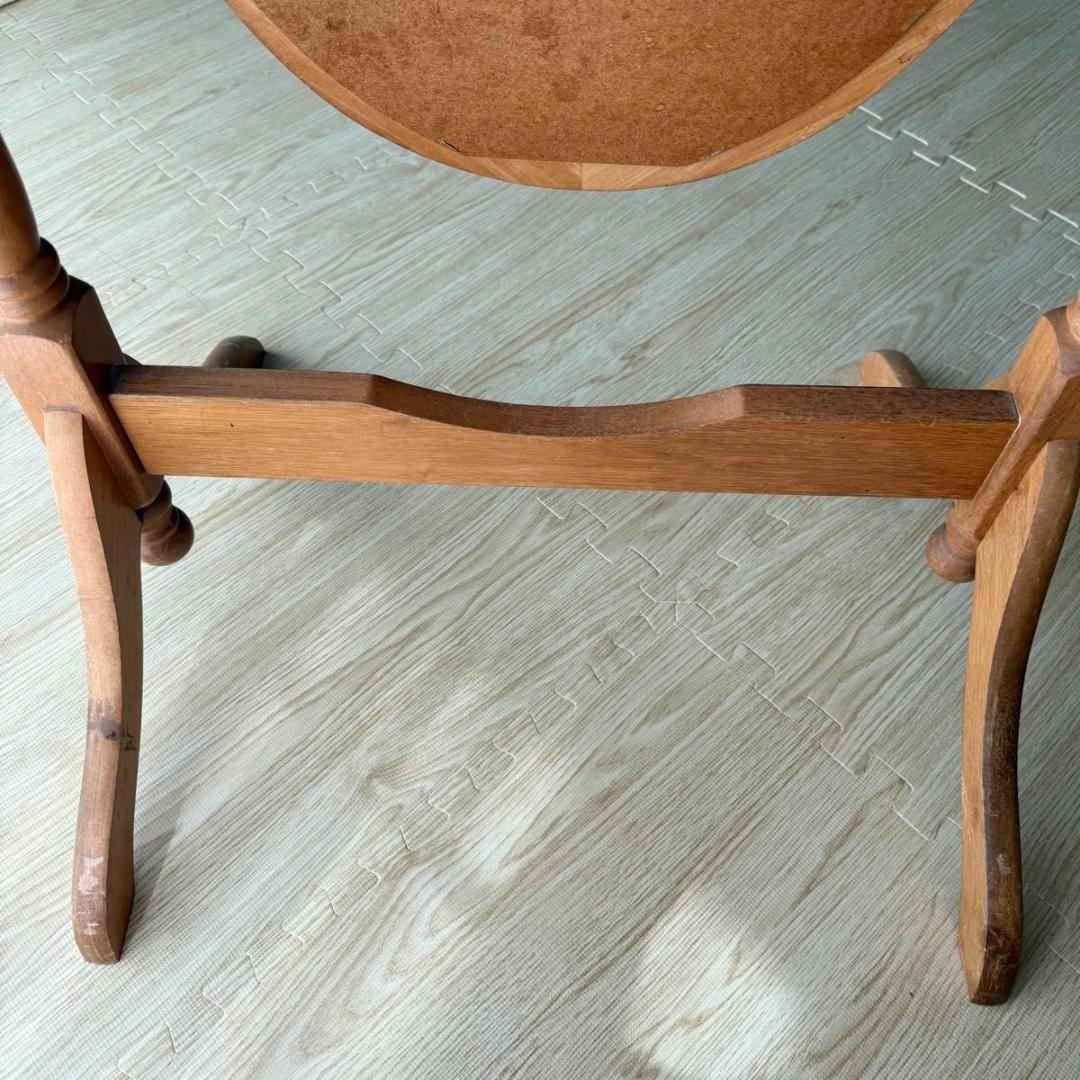 【送料込み】アンティーク　木製スタンドミラー　脚付き　姿見　822-5