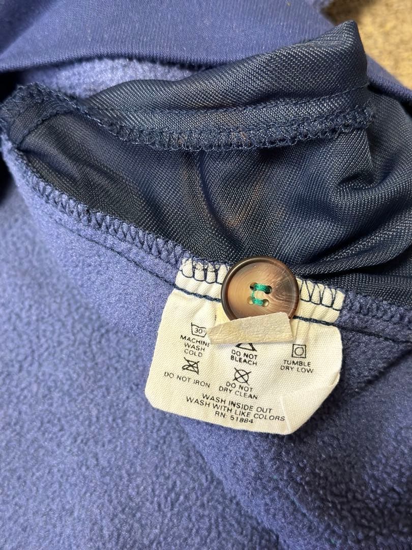 企業ロゴ入り 90’s パタゴニア シンチラプルオーバー 色ラベンダー サイズL