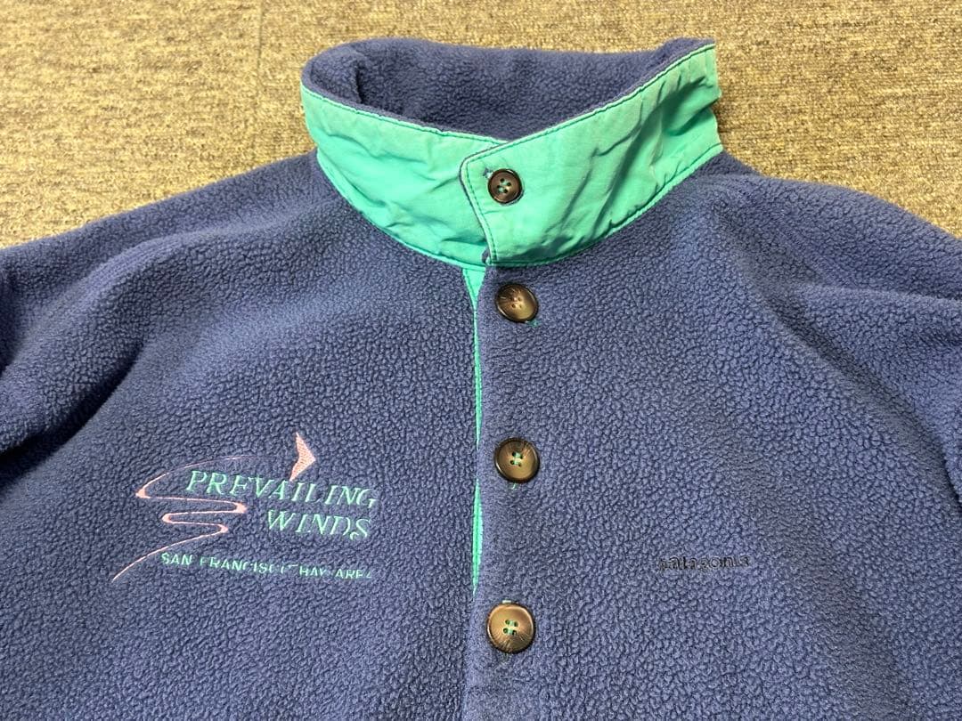 企業ロゴ入り 90’s パタゴニア シンチラプルオーバー 色ラベンダー サイズL