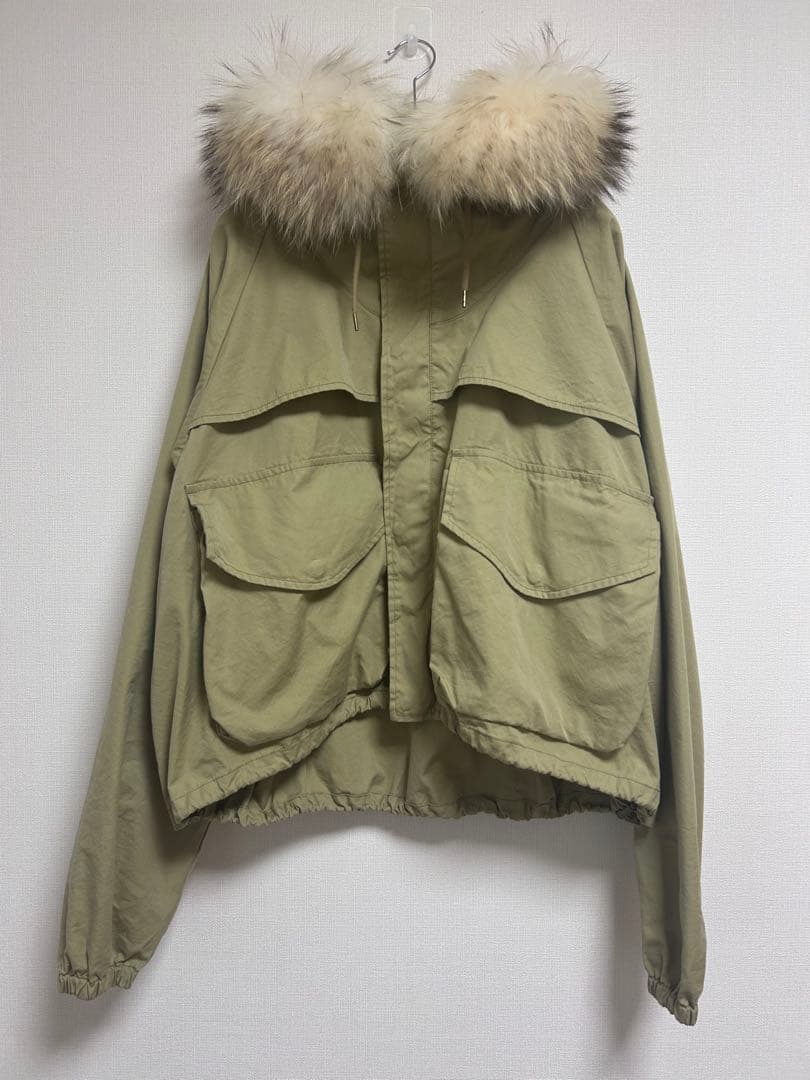 【LAppartement】レミレリーフ　フードジャケット　　ブルゾン　ファー