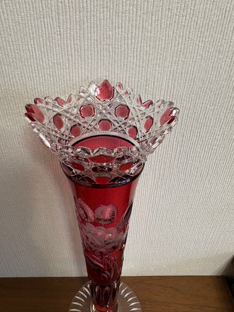 MeissenBleikristallマイセン　クリスタル　花瓶　一輪挿し