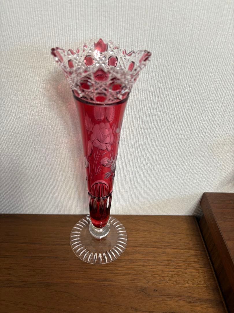 MeissenBleikristallマイセン　クリスタル　花瓶　一輪挿し