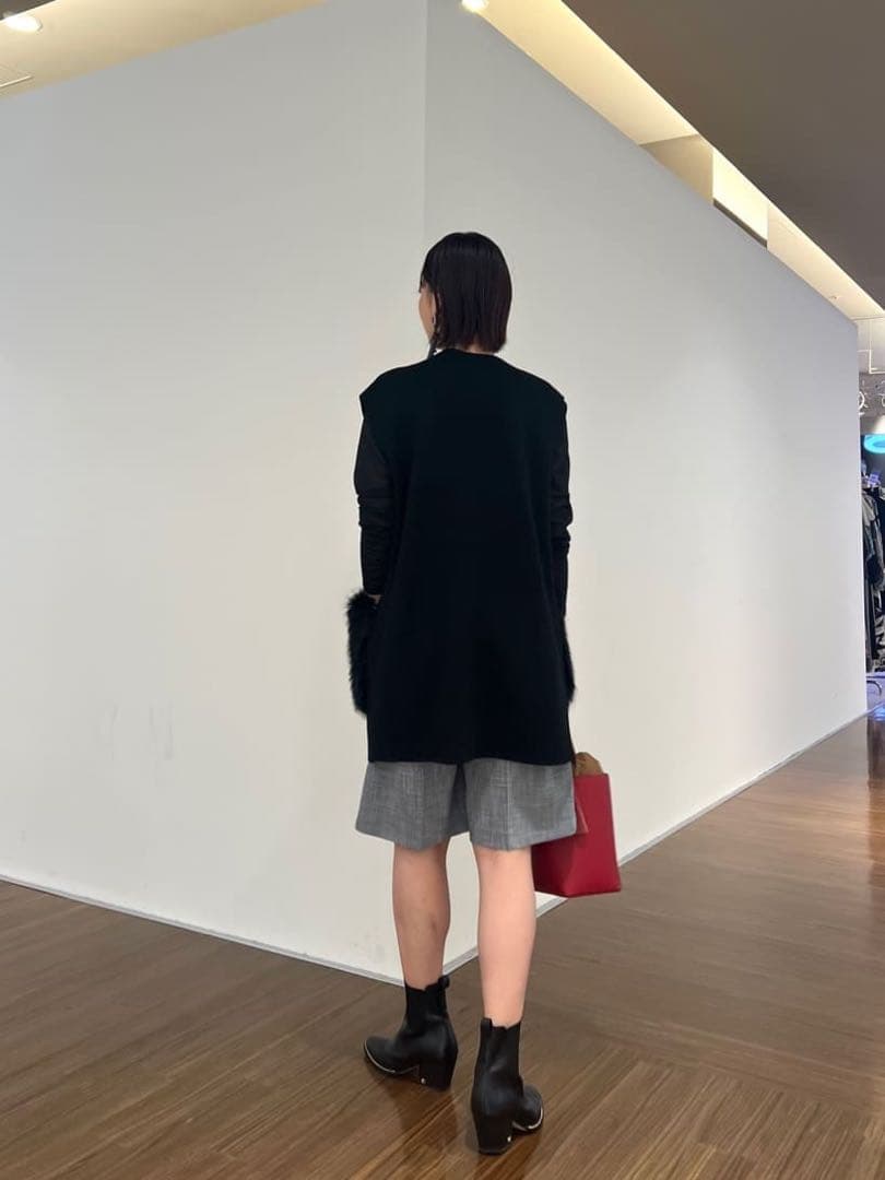 ルーニィ新品紙タグ付き⭐️洗える❗️ツイード調バミューダパンツハーフパンツ