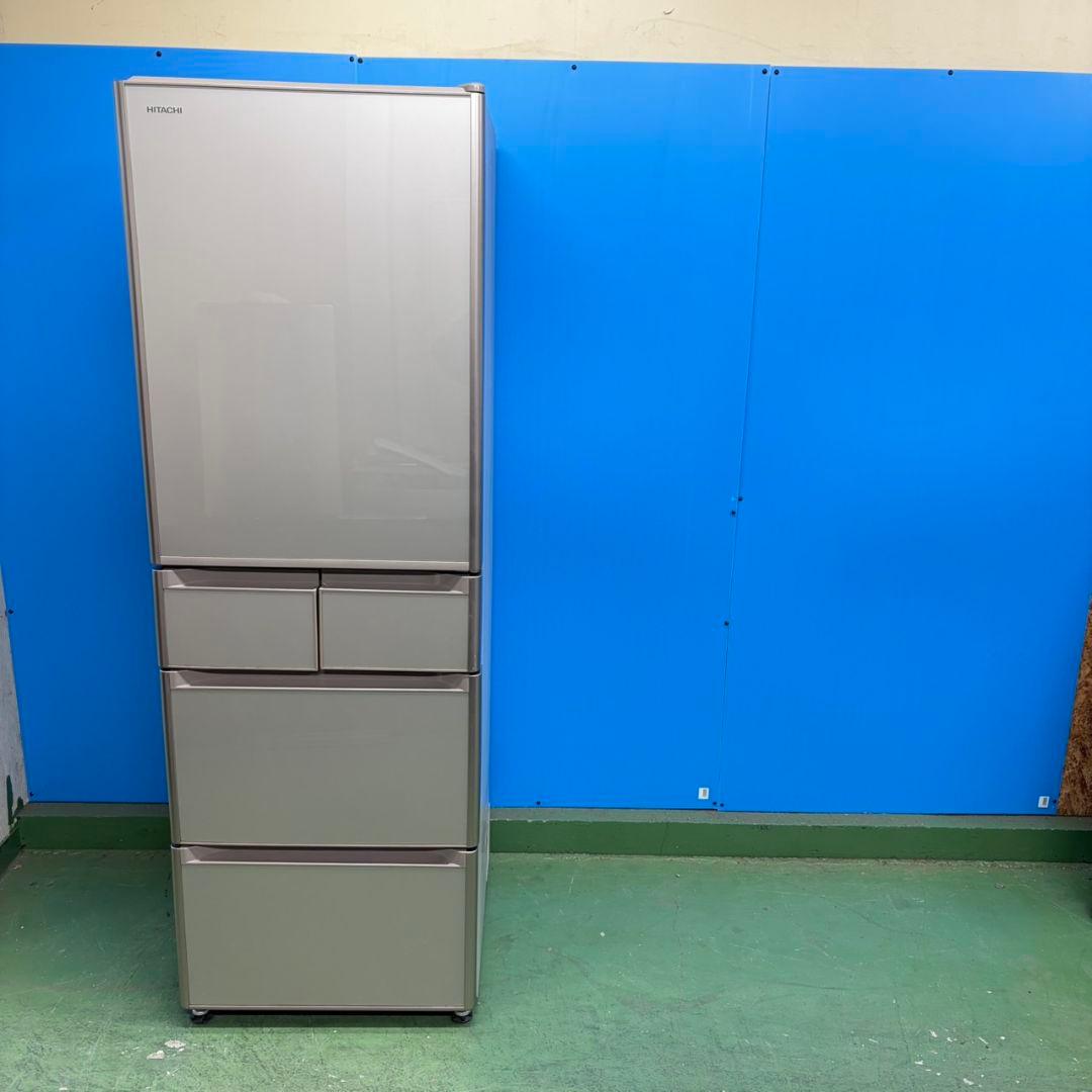 704 鏡面　5ドア　大型冷蔵庫　400L強 自動製氷機　極美品　右開　イチオシ
