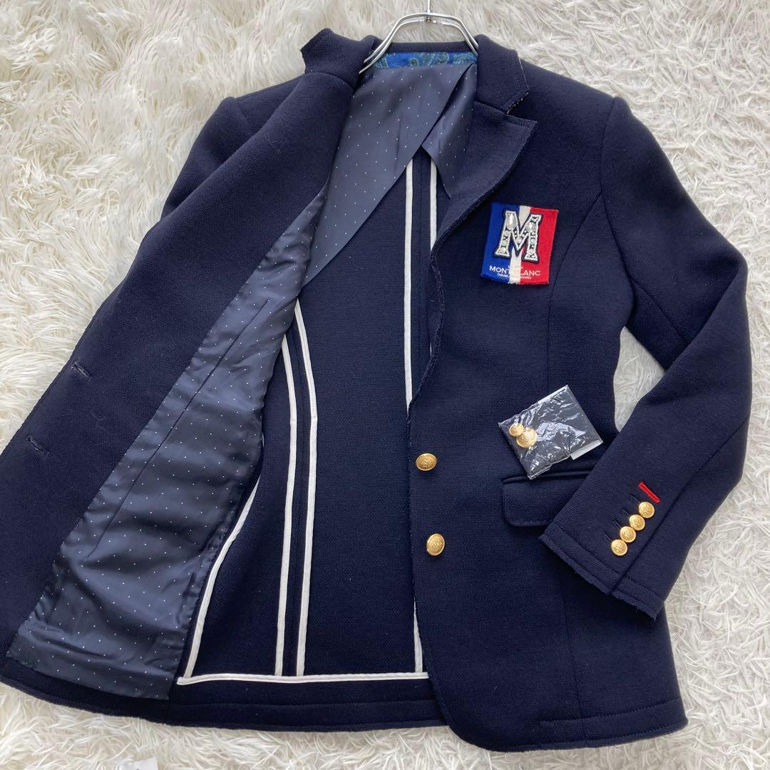 SOV. ✨紺ブレ　テーラードジャケット　　 ワッペン　金ボタン ビジュー