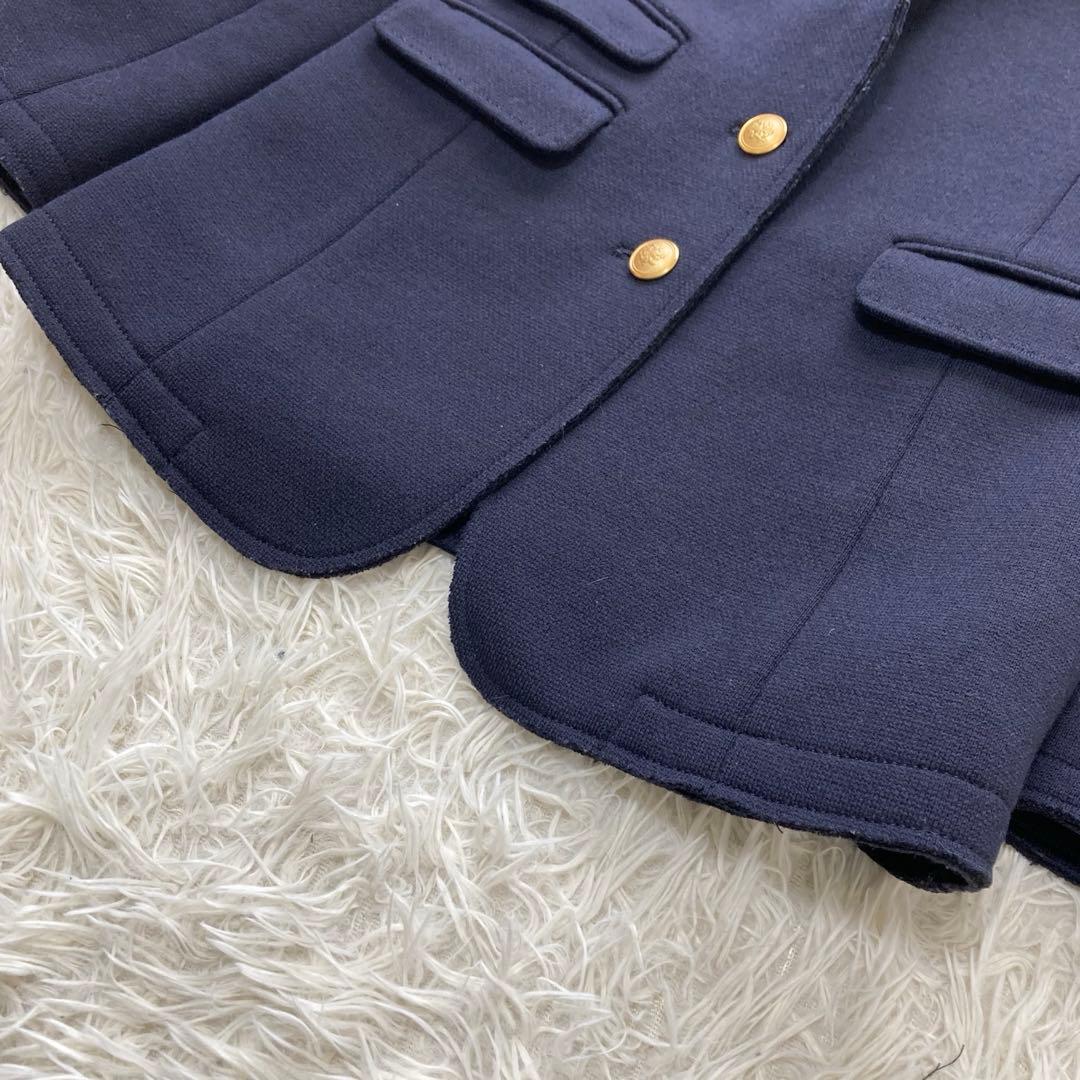 SOV. ✨紺ブレ　テーラードジャケット　　 ワッペン　金ボタン ビジュー