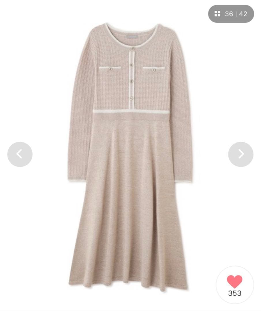 JILL by JILLSTUART ラメツイード配色ニットワンピース