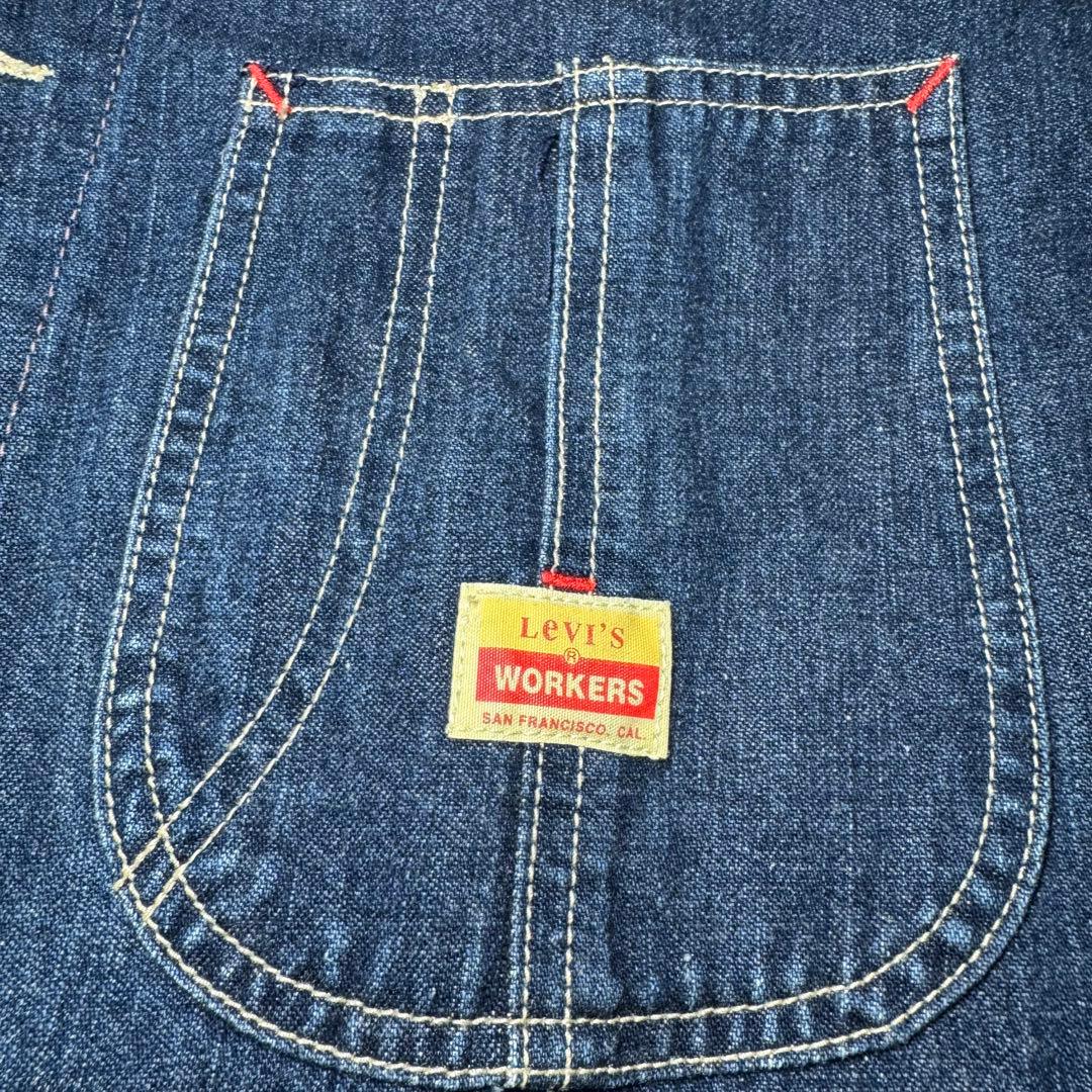 ☆Levi’s WORKERS デニムカバーオール 濃紺 香港製 90s 40☆