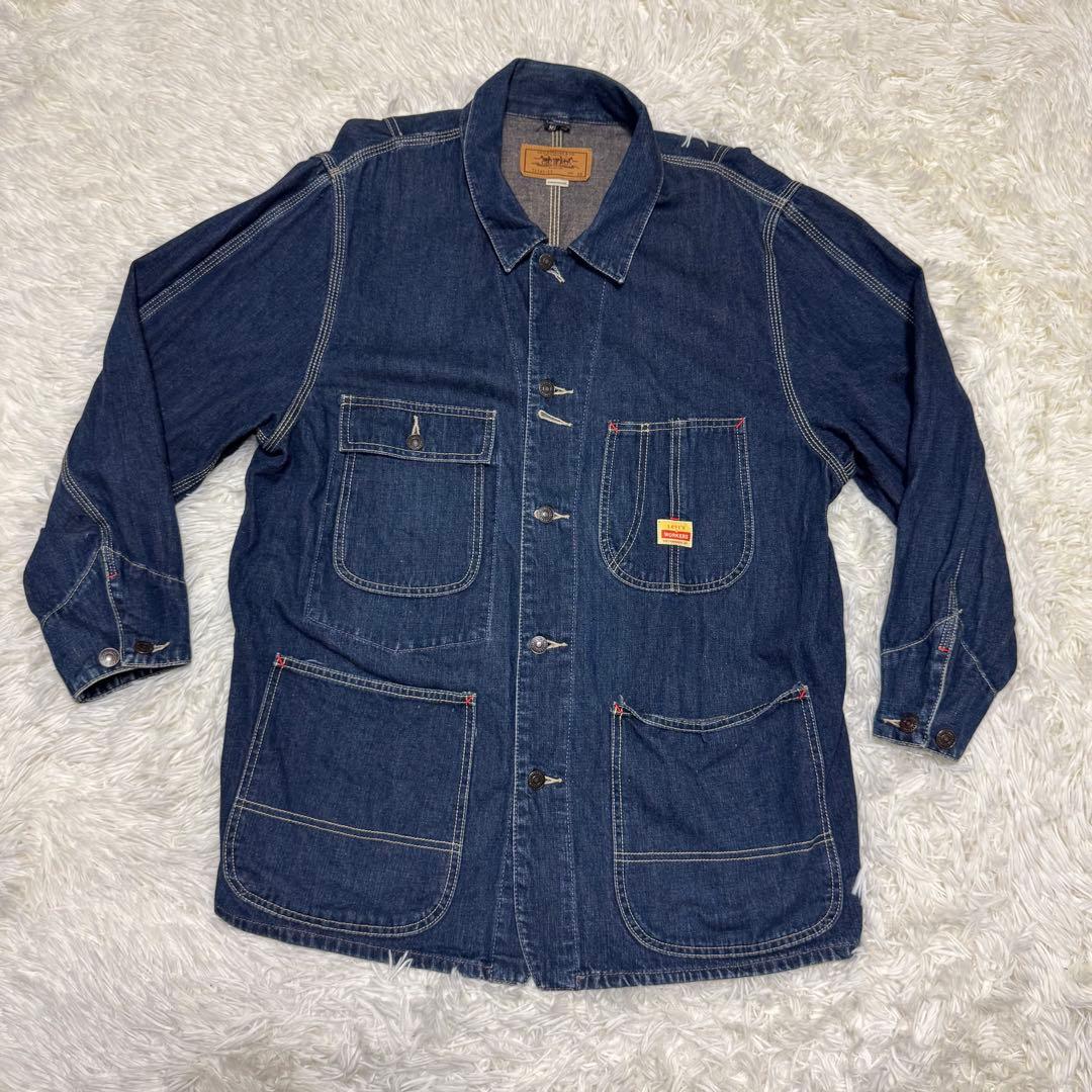 ☆Levi’s WORKERS デニムカバーオール 濃紺 香港製 90s 40☆