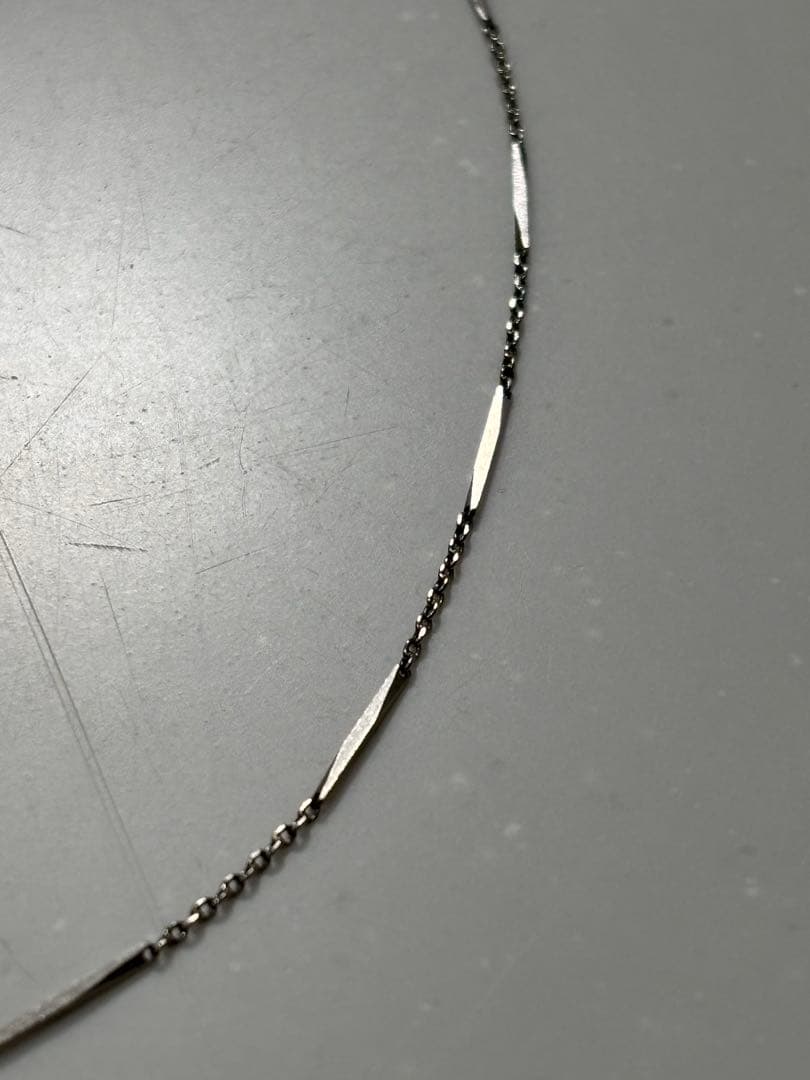 リ*ボ様 pm 刻印　プラチナ切子　ネックレス　ヴィンテージ一