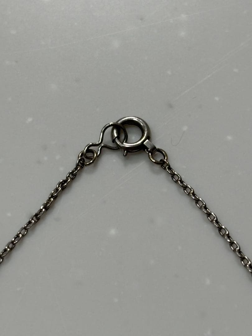 リ*ボ様 pm 刻印　プラチナ切子　ネックレス　ヴィンテージ一