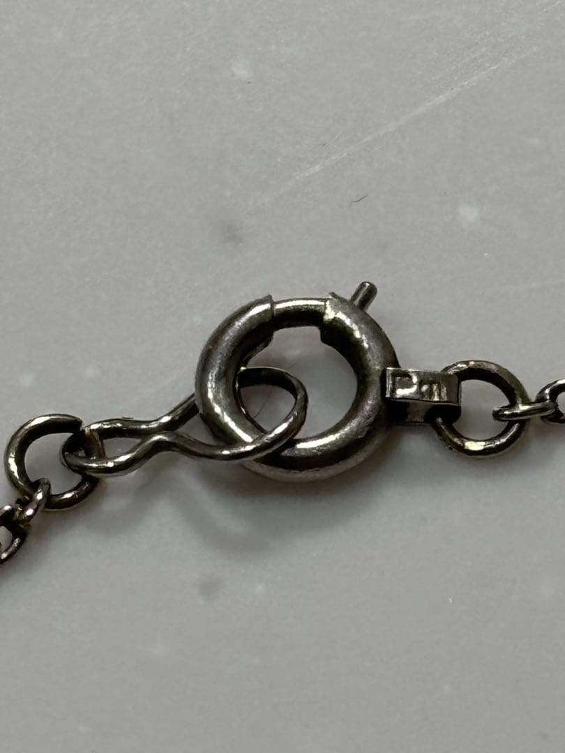 リ*ボ様 pm 刻印　プラチナ切子　ネックレス　ヴィンテージ一