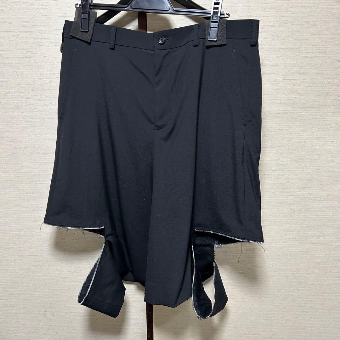BLACKCOMMEdesGARCONSサイドジップ付ハーフパンツXL美中古