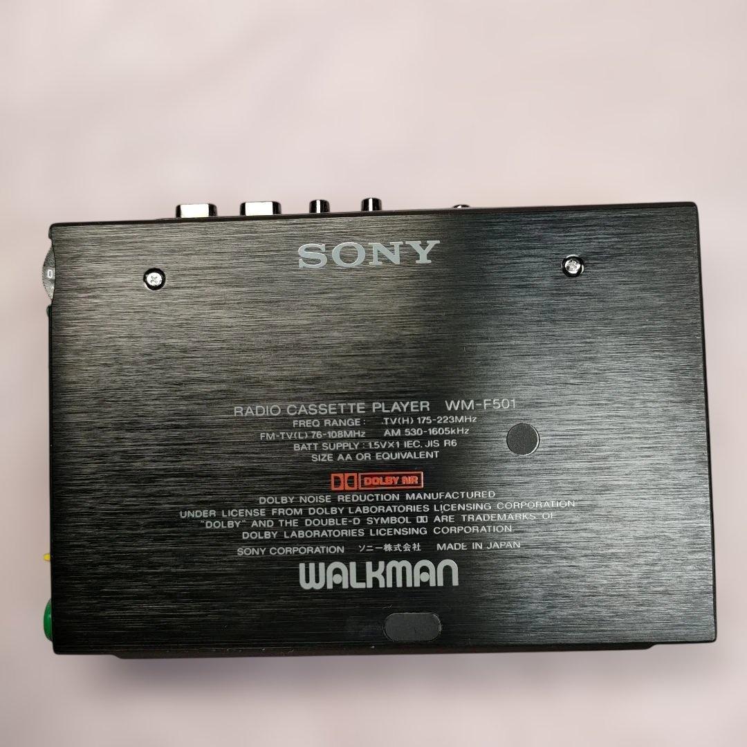 SONY CASSETTE PLAYER WM-F501 ジャンク ケース付