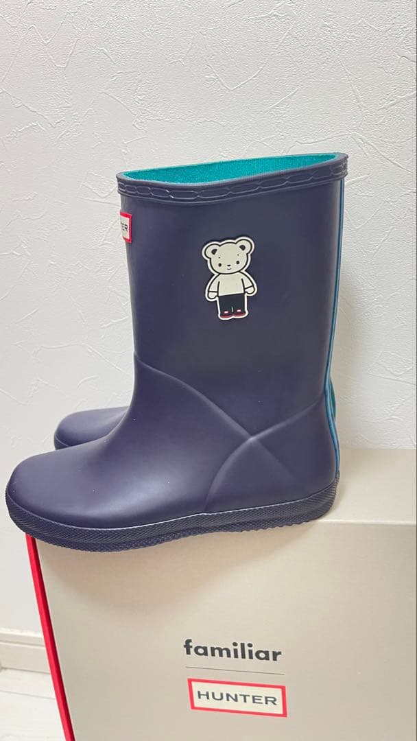 専用　　【HUNTER familiar】 ネイビー 長靴&星ヘアクリップ