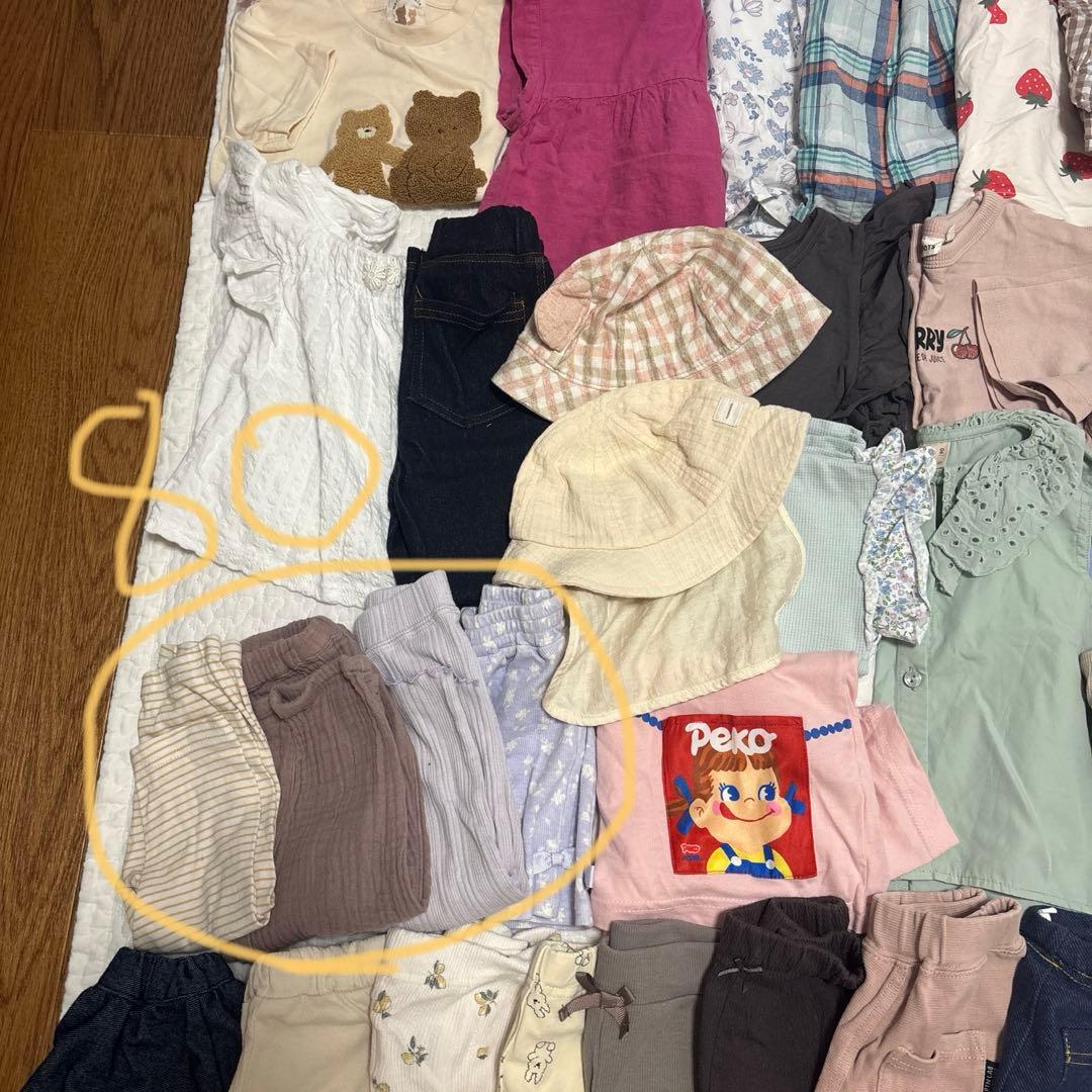 【大量まとめ売り】80-100cm 春夏秋女の子服　ベビー　キッズ 86点