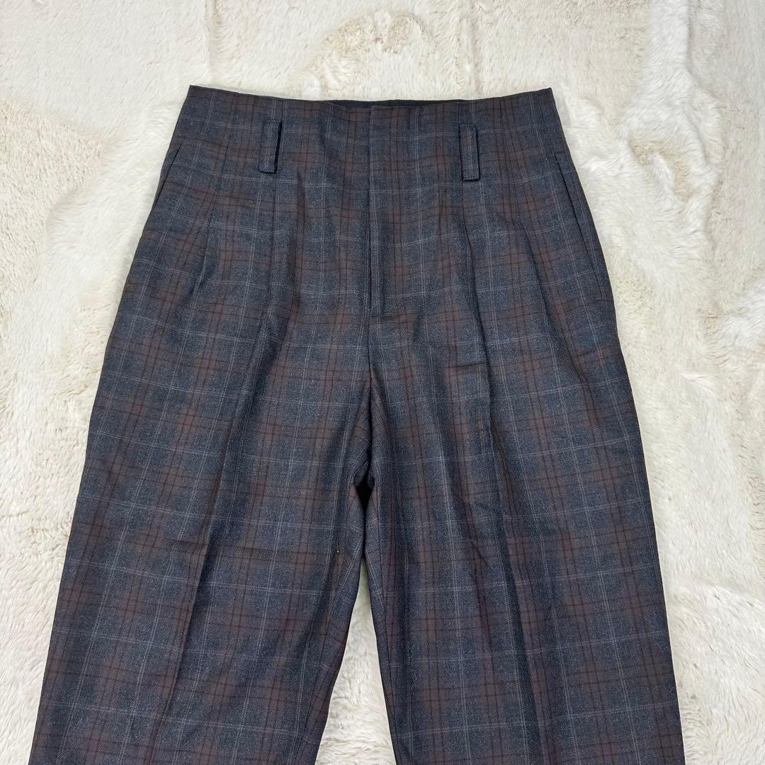 ✨美品✨マーガレットハウエル Lovat社ウールトラウザー チェック Ⅱ M