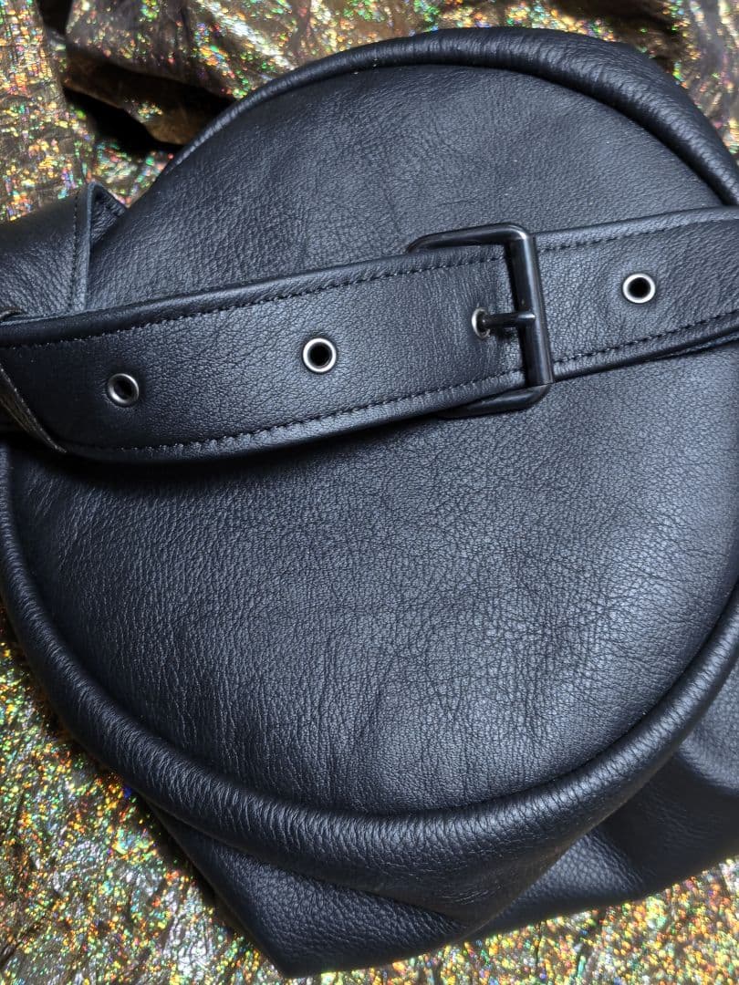 neon leather garment レザーランドリーバッグ