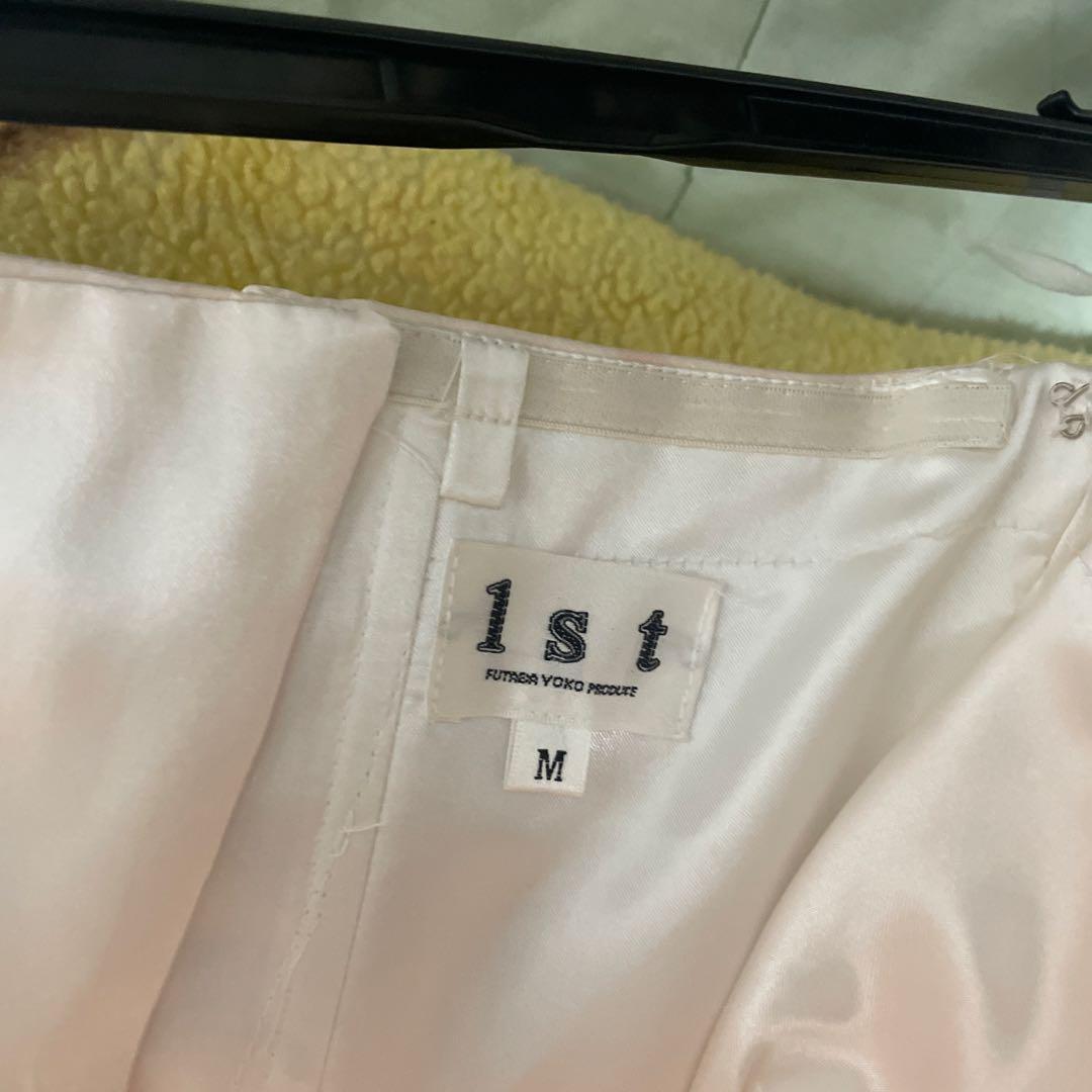 花柄ドレスパニエ付、編み上げ、新品未使用