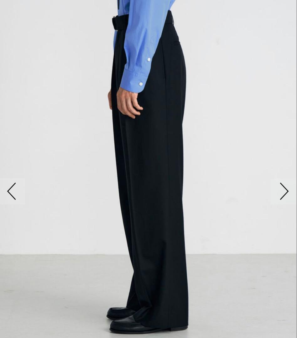 【新品未使用】EDITIONMEN Super160'sウールギャバベルトパンツ