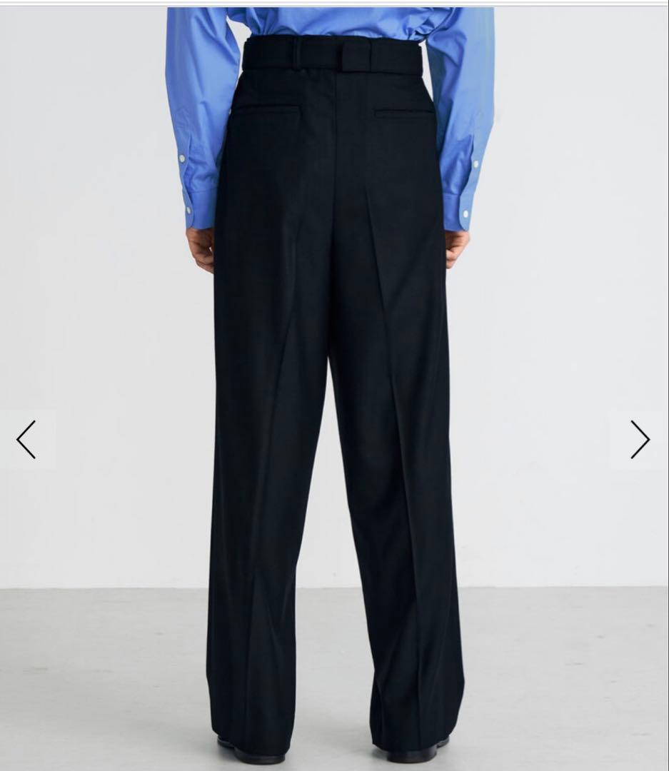 【新品未使用】EDITIONMEN Super160'sウールギャバベルトパンツ