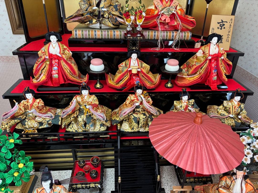 【まこちゃん専用】　京雛　木製雛壇の化粧板７枚のみ