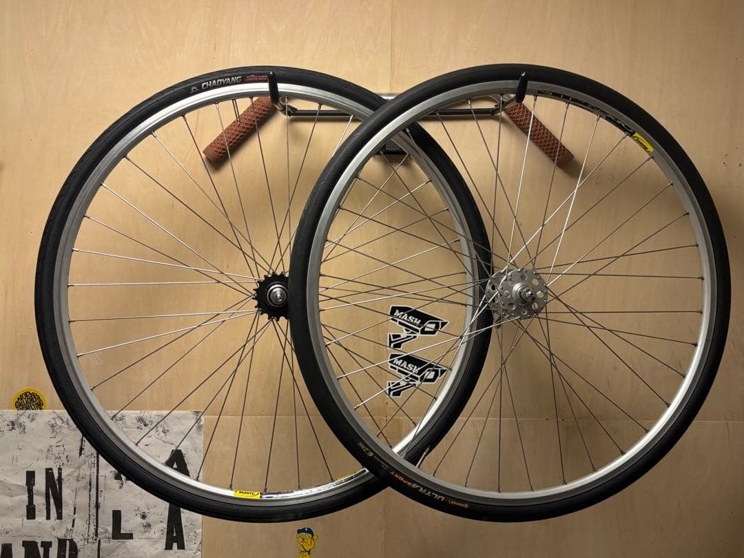 mavic open pro シルバー　36h ピストバイク　ホイールセット