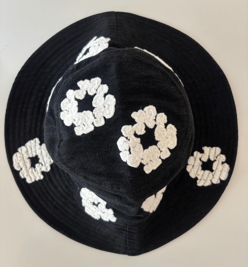 帽子 Denim Cotton Wreath Bucket Hat