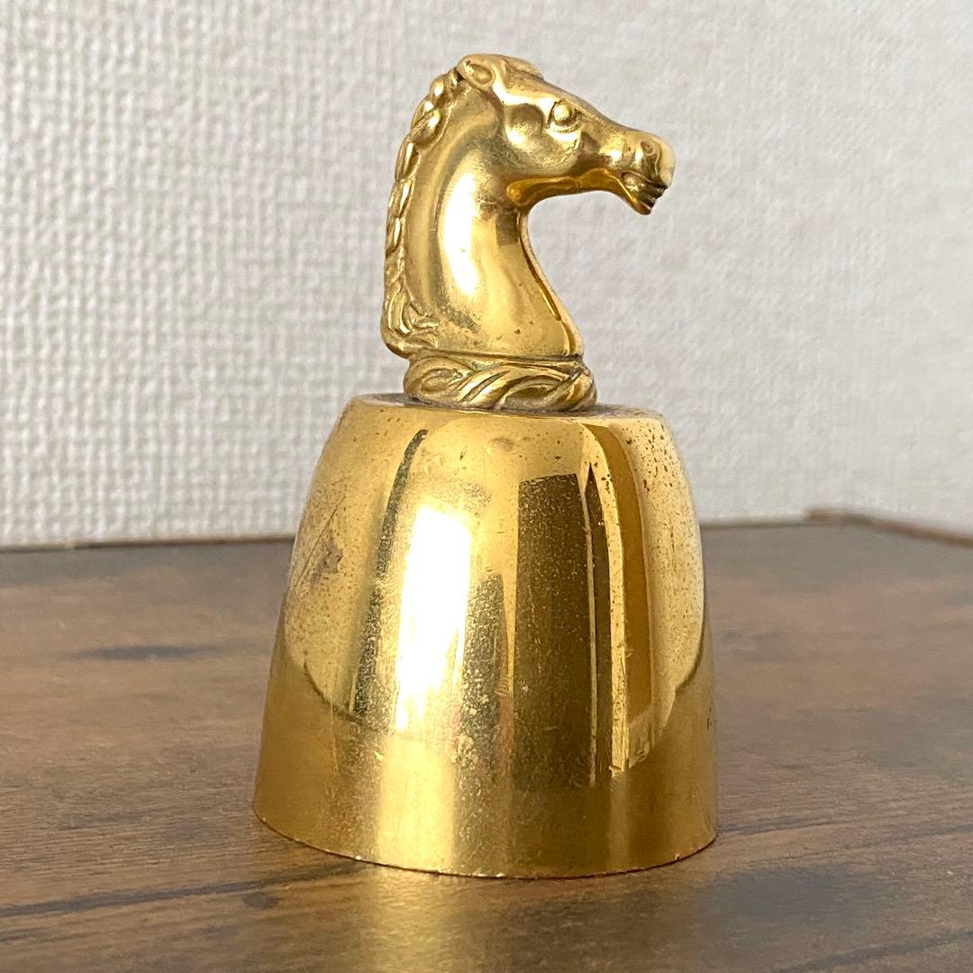 HERMS エルメス 真鍮 テーブルベル 馬モチーフ ヴィンテージ 卓上ベル