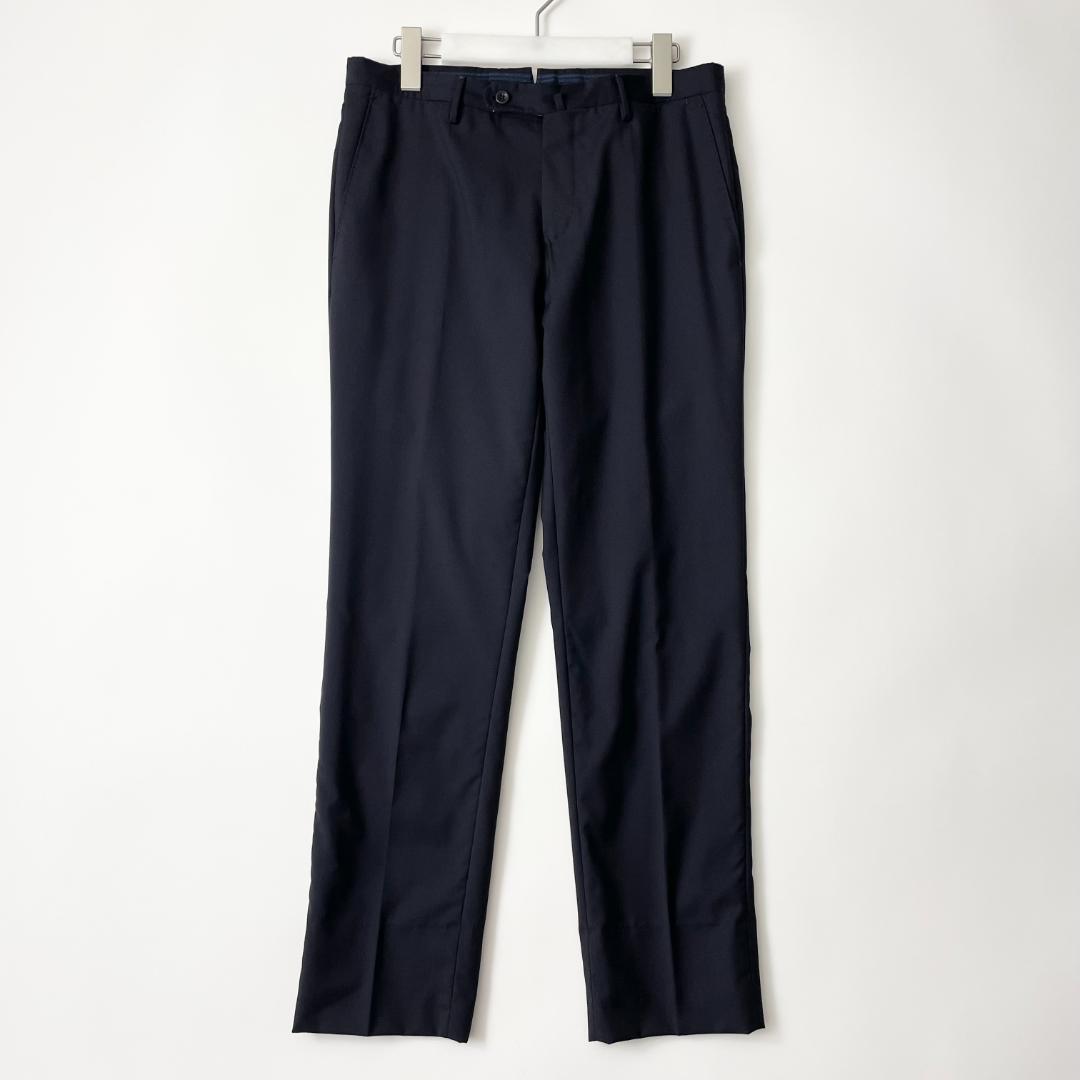 INCOTEX 46 (jb) スリムフィット スラックス パンツ ネイビー 紺
