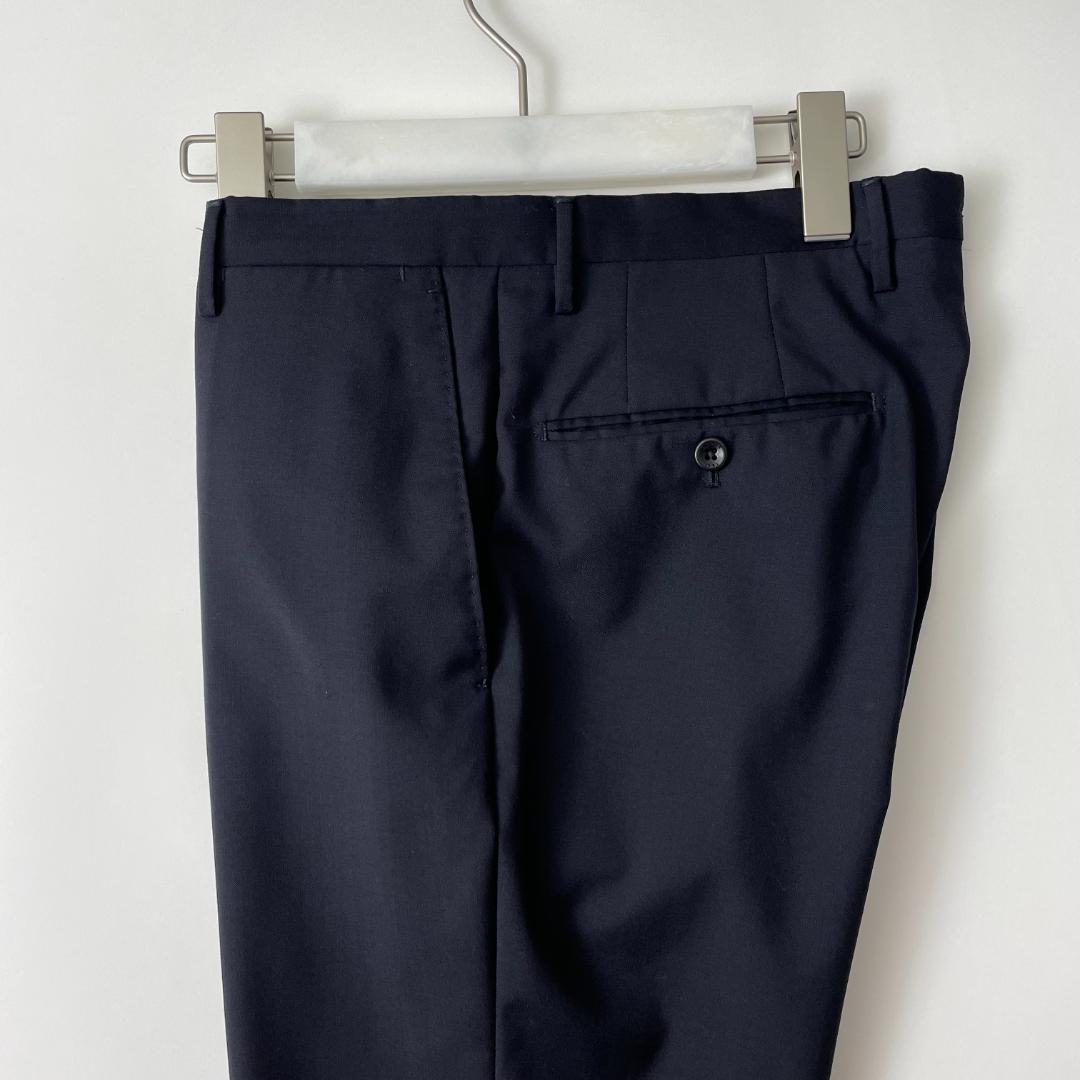 INCOTEX 46 (jb) スリムフィット スラックス パンツ ネイビー 紺