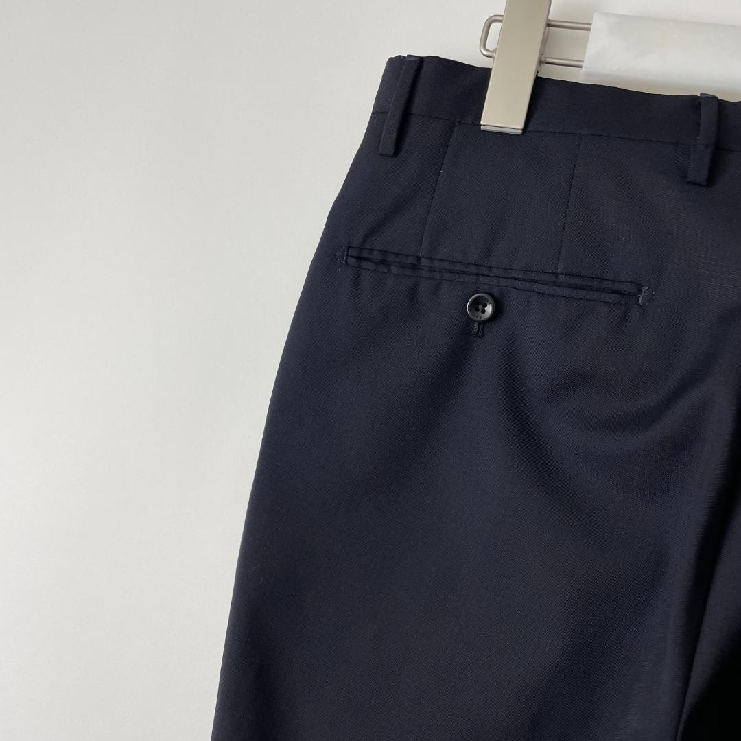 INCOTEX 46 (jb) スリムフィット スラックス パンツ ネイビー 紺