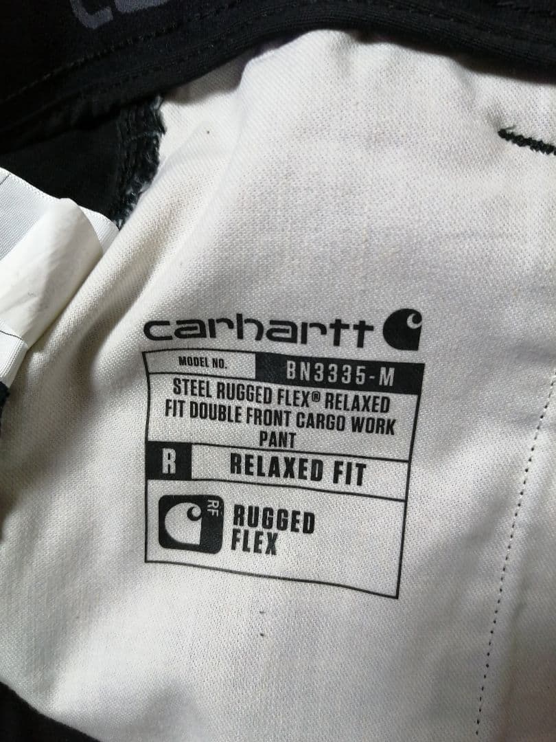 (4165)カーハートsteelカーゴ　ワークパンツ　ブラック　極美品