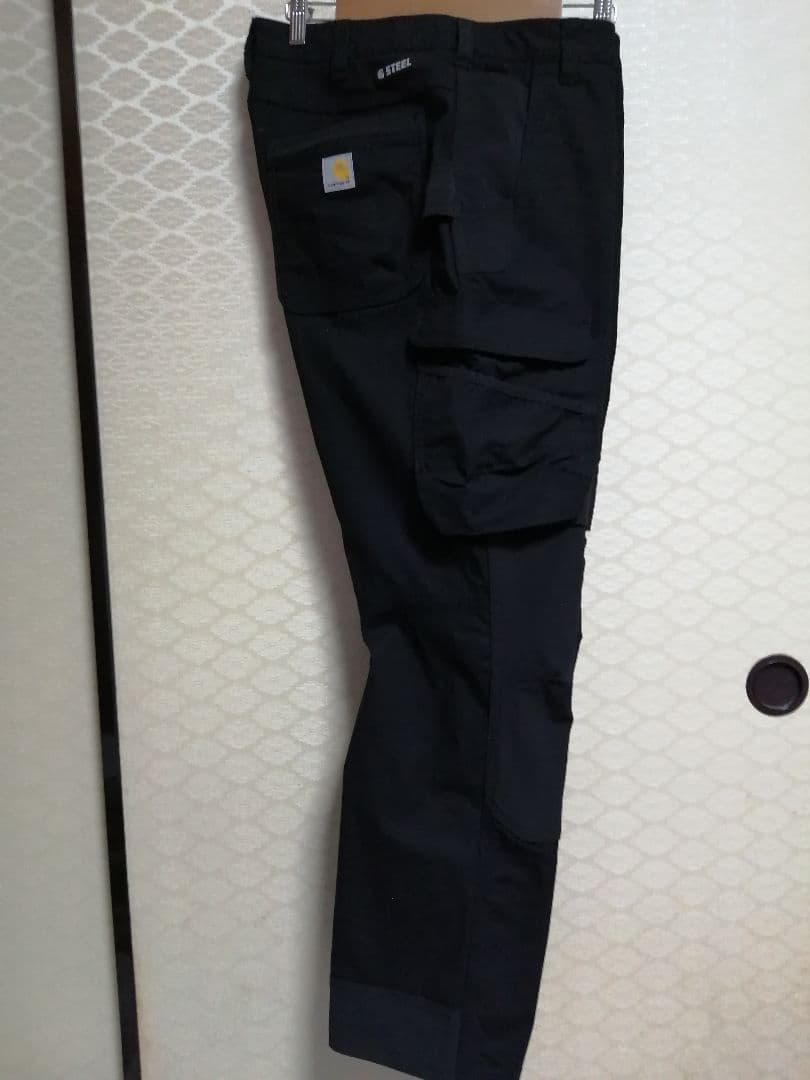 (4165)カーハートsteelカーゴ　ワークパンツ　ブラック　極美品