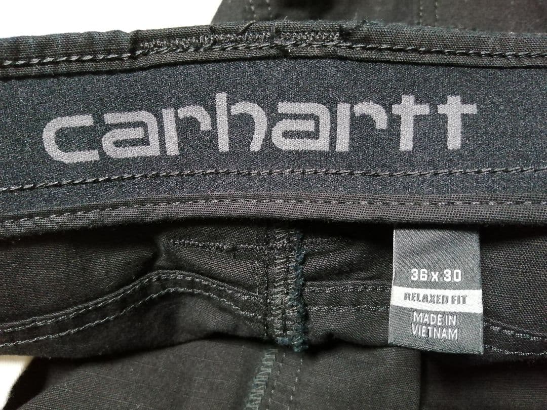 (4165)カーハートsteelカーゴ　ワークパンツ　ブラック　極美品