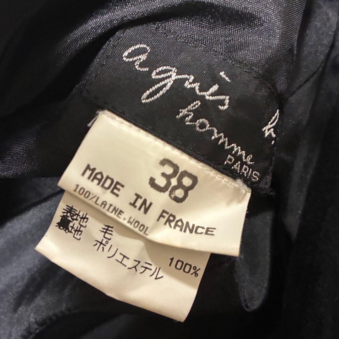 90's フランス製 agnes b. homme 1タック スラックス グレー