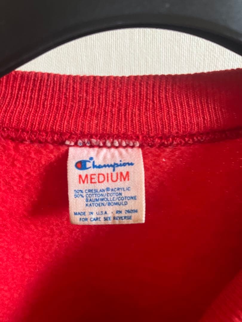 Champion80s レッドスウェット M