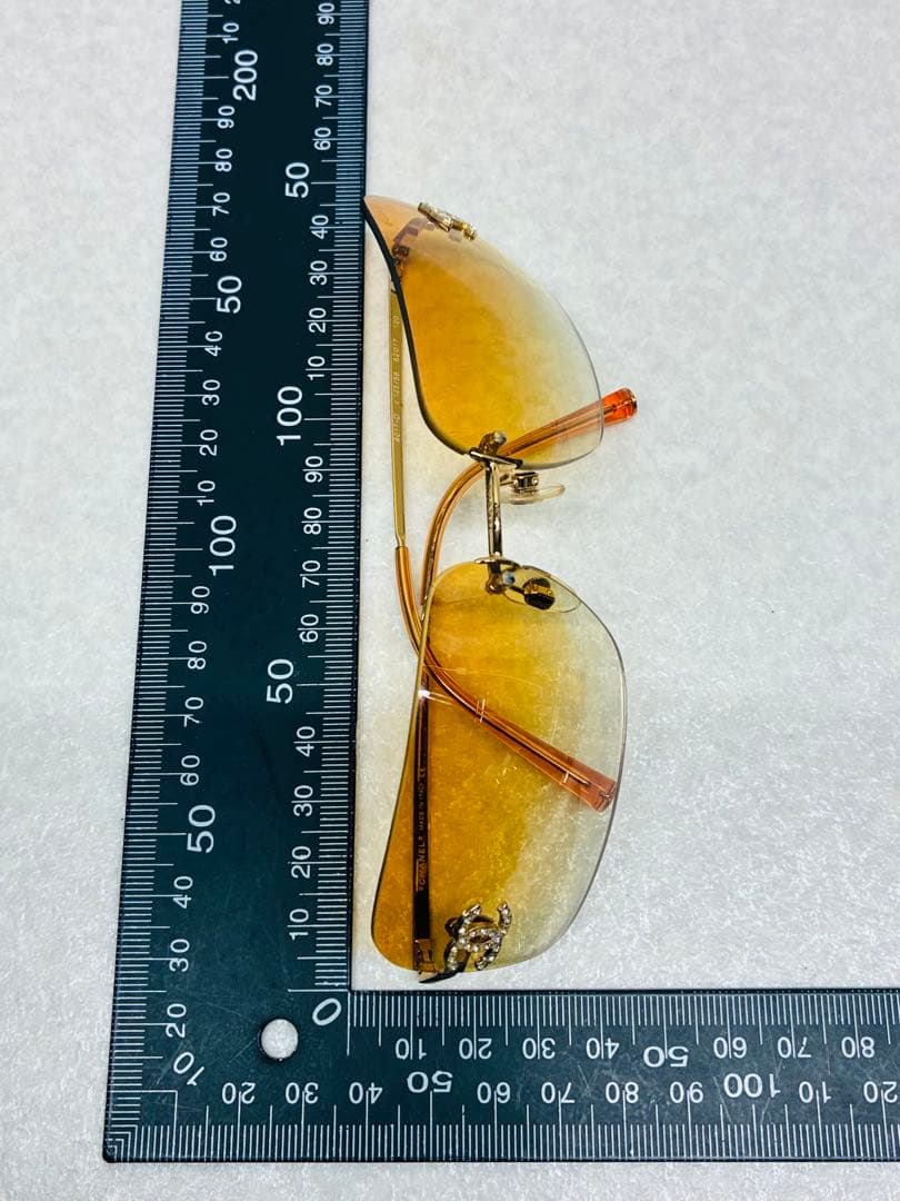 希少美品CHANEL シャネル ココマーク リムレス サングラス ラインストーン