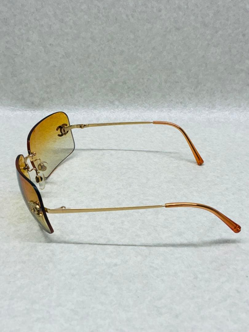 希少美品CHANEL シャネル ココマーク リムレス サングラス ラインストーン