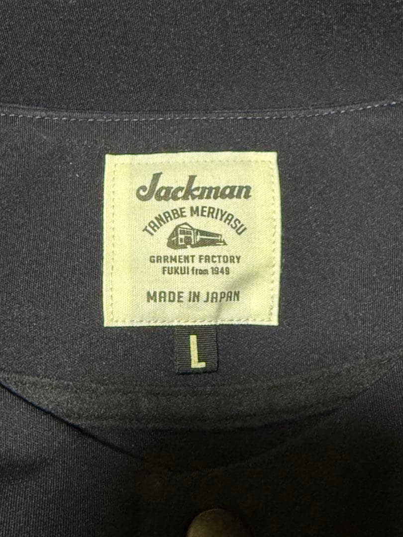 Jackman ジャックマン ノーカラージャケット L ネイビー