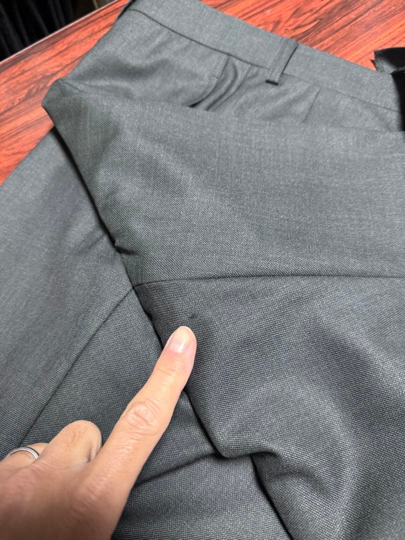 Y6新品！秋冬イタリアMARLANEウール100%オリーブ系3ピーススーツ！小訳